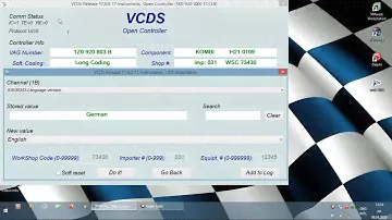 VCDS (Vag-Com) - Instruments - Change Display Language