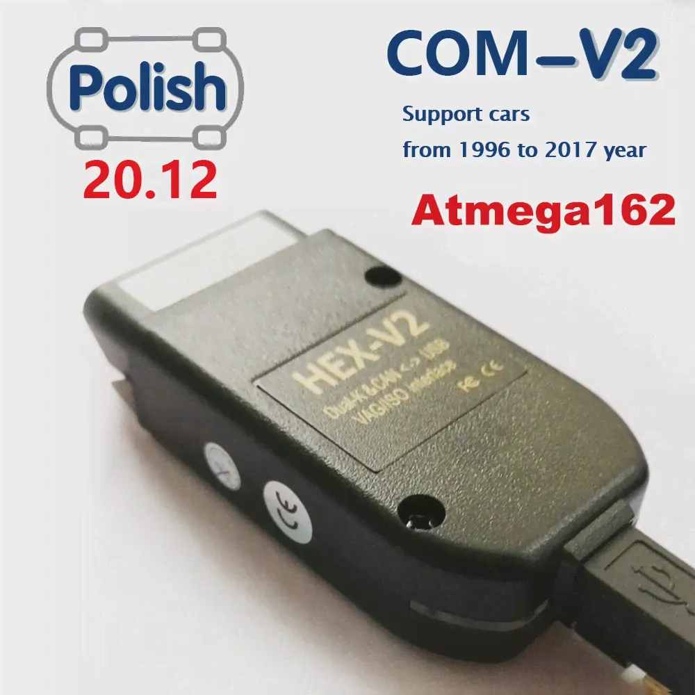 🛍 VAG COM 20,12 VAGCOM 20,12 Vag HEX V2 USB интерфейс для VW AUDI Skoda Seat VAG 20,12 Польский Английский ATMEGA162 + 16V8 + FT232RQ
