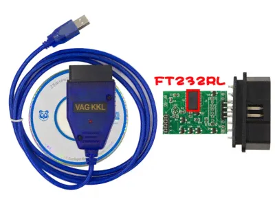 Автосканер USB KKL VAG COM 409.1 OBD2 (FT232RL)-0